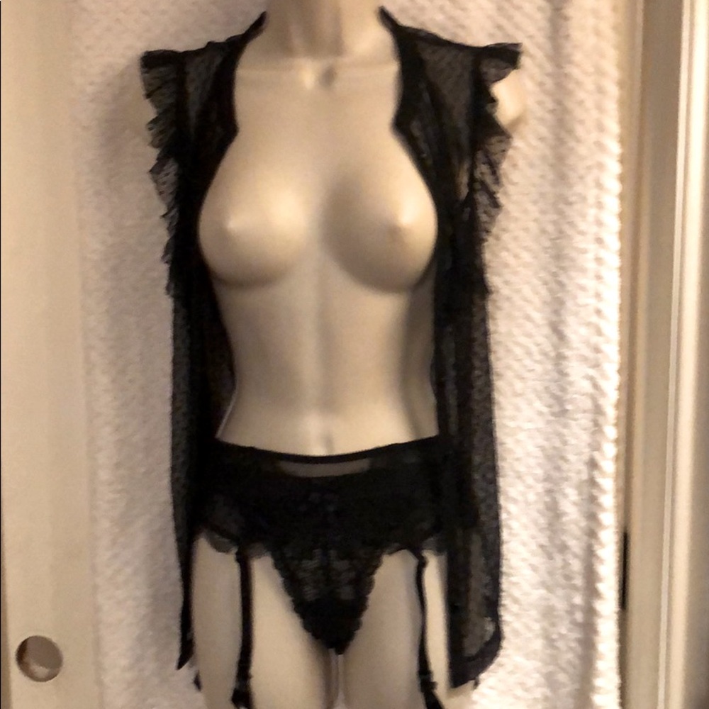 Frilly sheer blouse